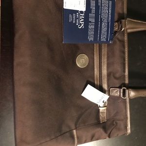 Chaps 16 inch tote with laptop compartment.